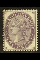 POSTAL FISCAL 1881 1d Dull Purple, Wmk Orb, Perforated COLOUR TRIAL, Die 4, As SG F23, Never Hinged Mint. For More... - Otros & Sin Clasificación