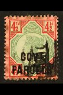 OFFICIALS 1891-1900 GOVERNMENT PARCELS 4½d Green And Carmine, SG O71, Good Colour And Perfs, Fine Used. For... - Otros & Sin Clasificación