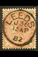 1880-81 1½d Venetian Red, SG 167, Bearing A Complete "LEEDS" Cds Dated 15th April 1882. Attractive For More... - Other & Unclassified