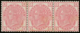 1880 3d Rose, Plate 21, SG 158, Very Fine Mint Strip Of 3. Cat £1500++ For More Images, Please Visit... - Otros & Sin Clasificación
