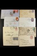 1858-1887 COVERS BEARING SURFACE PRINTED STAMPS Interesting Hoard Including 1855-57 4d Pair On 1858 Cover To... - Other & Unclassified