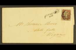 1841 MANCHESTER "FISH - TAIL" MALTESE CROSS ON COVER. 1841 (20 May) Entire Letter Sheet From Manchester To Wigan... - Andere & Zonder Classificatie