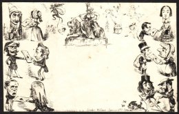 1840 SPOONER MULREADY CARICATURE Superb Unused Spooner No 2 Caricature Envelope Showing At The Top Britannia... - Andere & Zonder Classificatie