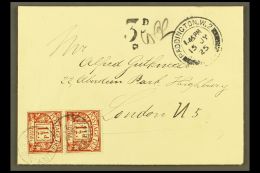 POSTAGE DUE 1925 (15 July) Neat Stampless Cover To London With"3D" Handstamp, 1½d Chestnut Postage Due Pair... - Otros & Sin Clasificación