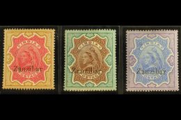 1895-96 2r, 3r, And 5r With "Zanzibar" Overprints On India, SG 19/21, Fine Mint. (3 Stamps) For More Images,... - Zanzibar (...-1963)