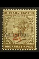 1895-89 "2½" In Red On 1½a Sepia Of India (type 5 Surcharge), SG 37, Fine Mint. For More Images,... - Zanzibar (...-1963)