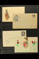 VALENTINE CARDS Early To Mid Period Cards And Scraps Including An 1871 Card With Original Stamped Wrapper. (approx... - Altri & Non Classificati
