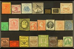 LOCAL STAMPS 19th Century All Different Group, Mostly Bogus Or Reprints, A Few Faults But Mostly Good To Fine... - Andere & Zonder Classificatie