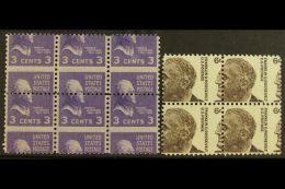 1938-1968 A BARGAIN!!!! - PREVIOUSLY SOLD FOR $4,200! 1938 3c Jefferson Block Of 6 Perforated Through The Middle... - Other & Unclassified
