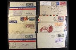 1920s-70s AIRMAIL COVERS & CARDS HOARD. An Interesting Accumulation Of Commercial & Postal Stationery... - Other & Unclassified