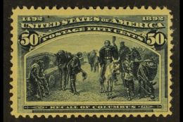 1893 50c Slate Blue Columbus, Scott 240, Mint, Tiny Thin. For More Images, Please Visit... - Otros & Sin Clasificación