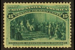 1893 15c Dark Green Columbus, Scott 238, Fine Mint, Nice Colour. For More Images, Please Visit... - Other & Unclassified