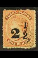 1881 "2½" On 1d Dull Red Surcharge, SG 35, Mint, A Few Rough Perfs As Usual, Scarce, Cat £1,500. For... - Turks E Caicos