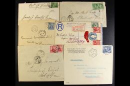 1882-1958 COVERS ASSEMBLY Includes 1882 Cover Bearing "1d" Manuscript Surcharge In Red, 1883 Cover Bearing 1d... - Trinidad Y Tobago