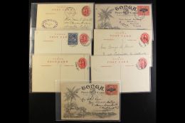 USED POSTAL STATIONERY PICTURE POSTCARDS 1906 And 1908 1d Postal Cards, Some Bearing Additional Adhesives, With An... - Tonga (...-1970)
