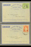 1951 (9th July) Pair Of Formula Air Mail Letter Sheets Bearing 3d SG 78 (to Pago Pago, Samoa) And 6d SG 79 (to... - Tonga (...-1970)