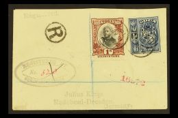 1905 (15 April) Registered Cover To Germany Bearing 1897 ½d & 1s (SG 38 & 50) Tied By Nukualofa... - Tonga (...-1970)