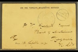 1902 (12 Sept) OHMS Envelope To Australia Bearing Government Frank Cachet With Nukualofa Cds Alongside; On Reverse... - Tonga (...-1970)