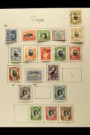 1886-1953 FINE MINT AND USED COLLECTION An All Different Collection On Album Pages, Includes 1886-88 Values To 2s... - Tonga (...-1970)
