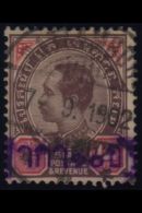 1902 BATTAMBANG PROVISIONAL. 10a On 12a Brown-purple & Carmine Surcharge (SG 88, Scott 85a, Michel 44), Very... - Tailandia