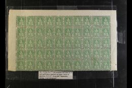 1881 25c Green Granite Paper, Lovely Showpiece Never Hinged Mint HALF SHEET OF FIFTY (the Upper Half With Margins... - Other & Unclassified