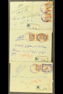 1955-1958 LOCAL POSTAL AGENCIES. Three Registered Covers With Stamps Tied By "Gereif West" (x2) And "Gaili" Violet... - Soedan (...-1951)