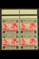 1941 10m Carmine & Black (Tuti Island), SG 86, NHM Marginal Block Of 4 For More Images, Please Visit... - Soedan (...-1951)