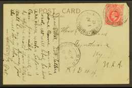 1912 Ppc Of "Heathen Shrine" Sent To New York Franked Ed VII 1d Tied By Ogbomosho Southern Nigeria Cds (Proud Type... - Nigeria (...-1960)