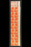 BANTAM WAR EFFORT VARIETY 1942-4 6d Red-orange, Issue 1, Vertical, Right Marginal Strip Of 14 Units With LETTERS... - Zonder Classificatie