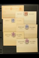 ORANGE FREE STATE 1884-1904 POSTAL STATIONERY COLLECTION. An Attractive, All Different, Unused Collection That... - Zonder Classificatie