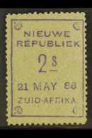 NEW REPUBLIC 1886-87 2s Violet On Blue Granite Paper Without Arms, SG 35, Dated 21st May 1886. Very Fine Mint With... - Zonder Classificatie