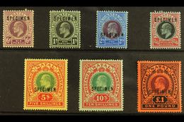 NATAL 1908 Ed VII "Postage/Postage" Set To £1 Complete, Overprinted "Specimen", SG 165s/171s, Very Fine Mint... - Zonder Classificatie