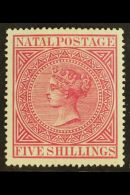 NATAL 1874 5s Rose, SG 72, Very Fine And Fresh Mint. For More Images, Please Visit... - Zonder Classificatie