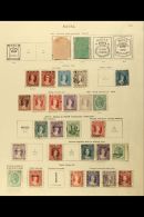 NATAL 1857-1909 USED COLLECTION On Printed Pages. Includes 1857 3d Embossed Unused (complete Design), 6d Green... - Unclassified