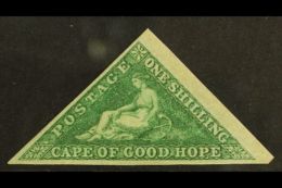 CAPE OF GOOD HOPE 1855 1s Deep Dark Green, SG 8b, Superb Mint Og. Beautiful Stamp With Large To Huge Margins And... - Sin Clasificación