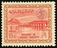 1964-72 9p Vermilion And Yellow-brown Wadi Hanifa Dam Definitive, SG 565, Never Hinged Mint. For More Images,... - Arabia Saudita