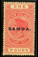 1914-24 £1 Rose-carmine Postal Fiscal, Perf 14½ X 14, SG 132, Never Hinged Mint. For More Images,... - Samoa (Staat)