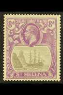 1922-37 8d Grey & Bright Violet TORN FLAG Variety, SG 105b, Very Fine Mint, Fresh. For More Images, Please... - Isla Sta Helena