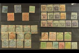 1892-1913 MISCELLANY On Stock Cards, Inc 1892-93 £1 Mint Regummed, £2 & £10 Fiscally Used,... - Altri & Non Classificati