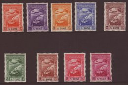 ST THOMAS AND PRINCE ISLAND 1938 AIR Complete Set, Afinsa 1/9, Superb Lightly Hinged Mint, Hardly Detectable.... - Sonstige & Ohne Zuordnung