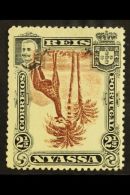 NYASSA 1901 2½r Chocolate & Black Giraffe CENTRE INVERTED Variety (SG 27a, Afinsa 27var), Fine Mint,... - Other & Unclassified
