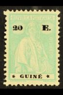 GUINEA 1919-26 20E Pale Emerald-green Ceres (SG 240, Afinsa 200 III-IV), Fine Mint Part Gum, Fresh. For More... - Otros & Sin Clasificación