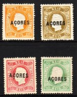 AZORES 1868-70  King Luis Group 10r (singed Diena), 20r, 25r & 50r, Afinsa 9/11,  Fresh Mint With Bright... - Altri & Non Classificati