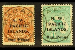NWPI 1918 Surcharges Complete Set, SG 100/01, Very Fine Used With 'socked On The Nose' Rabaul Cds's. Fresh &... - Papoea-Nieuw-Guinea