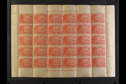 1926 1½d Orange-vermilion, SG 126a, NHM Complete Sheet Of 30 With Inscription Margins (30 Stamps) For More... - Papúa Nueva Guinea