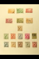 1925-39 ALL DIFFERENT COLLECTION On Album Pages, Includes 1925-27 "Native Hut" Range Of Values To 4d And 6d Used,... - Papoea-Nieuw-Guinea