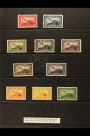 1937 AIR "Presidential Palace" Complete Set (Sc C139/202, SG 965/74) Overprinted "SPECIMEN" And With Security... - Nicaragua