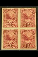 1900 Pictorial Definitive 2d Purple "Pembroke Peak" (as SG 276c), IMPERF PROOF Block Of Four On Ungummed... - Andere & Zonder Classificatie