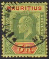 1910 5r Green And Red On Yellow, SG 194, Very Fine Used. For More Images, Please Visit... - Mauricio (...-1967)