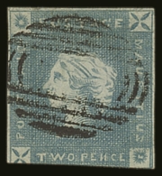 1859 2d Blue, "Lapirot", Early Impression In An Unusual Milky Blue Shades (another Example In Kanai Collection),... - Mauricio (...-1967)